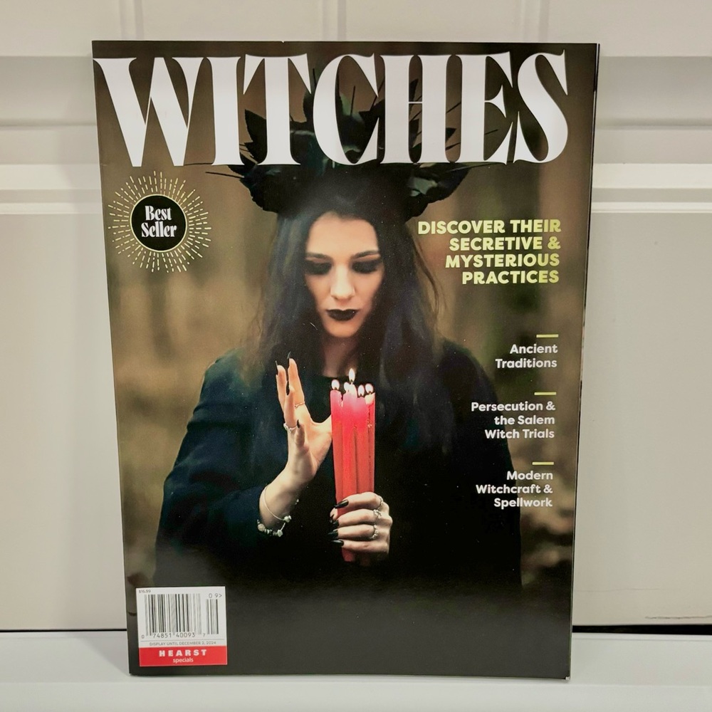 Hearst Witches Magazine with Red Candle Cover Spooky Goth Magic